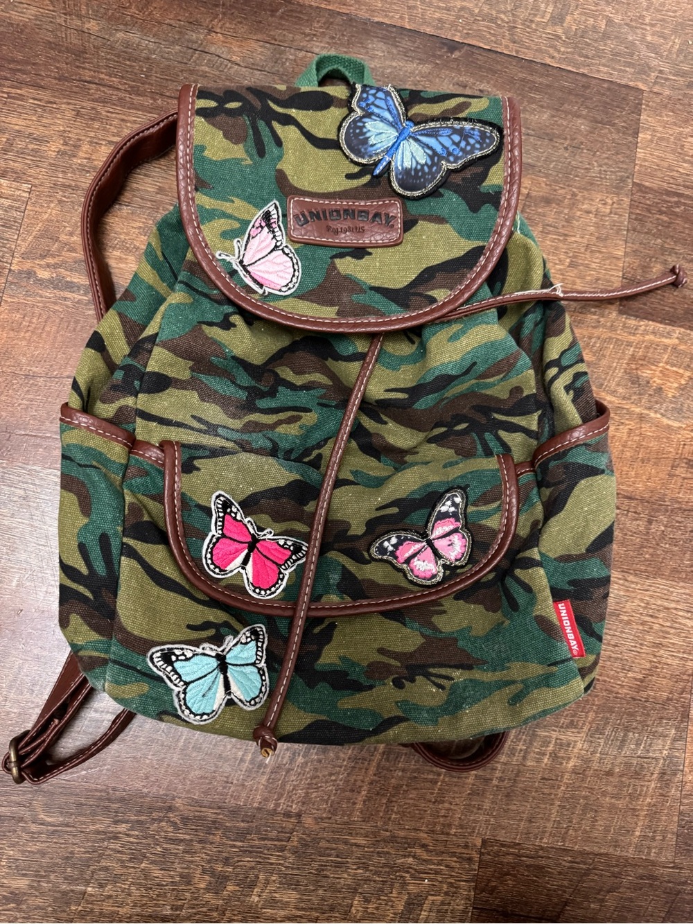 Vintage Unionbay Camo Butterfly Mini Backpack Y2K